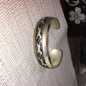 Navajo sterling silver B.Webb 5 horse bracelet